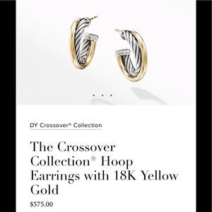 David Yurman small Crossover hoop earrings